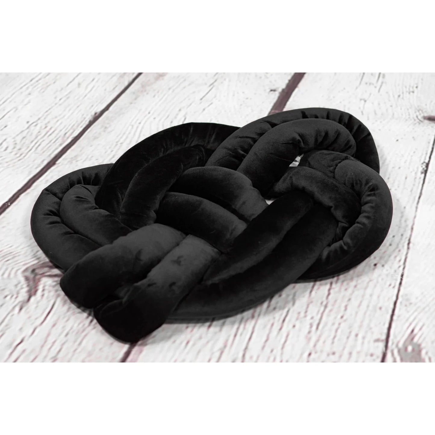 TUK Black Braided Pillow