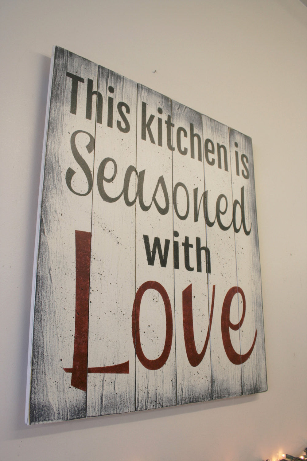 This Kitchen Is Seasoned With Love Wood Wall Sign