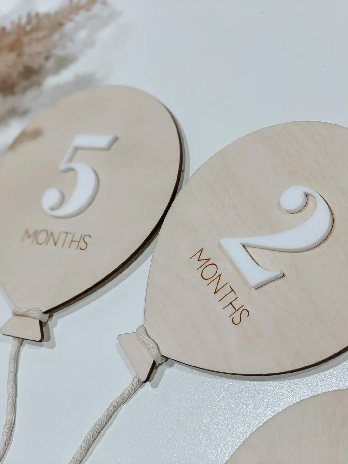 Baby Wooden Balloons Milestone Cards