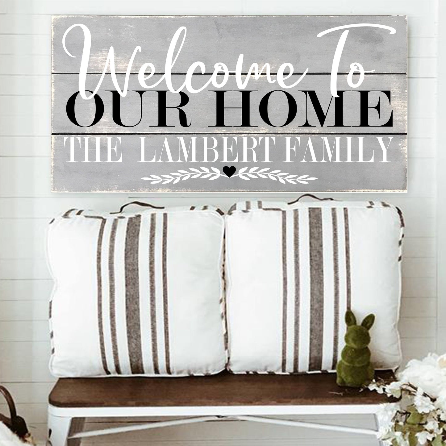 Wecome To Our Home Family Name Sign