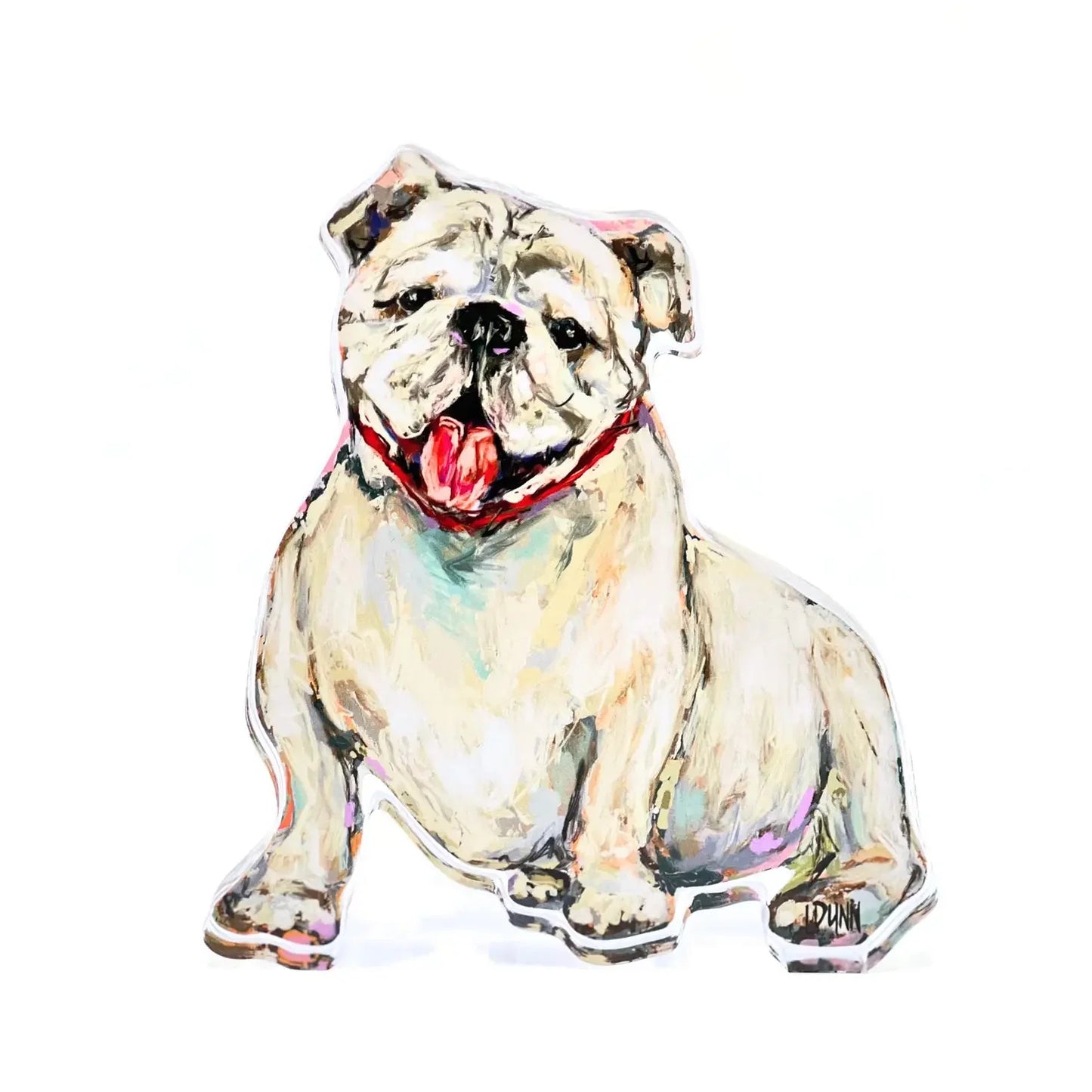 White Acrylic Bulldog