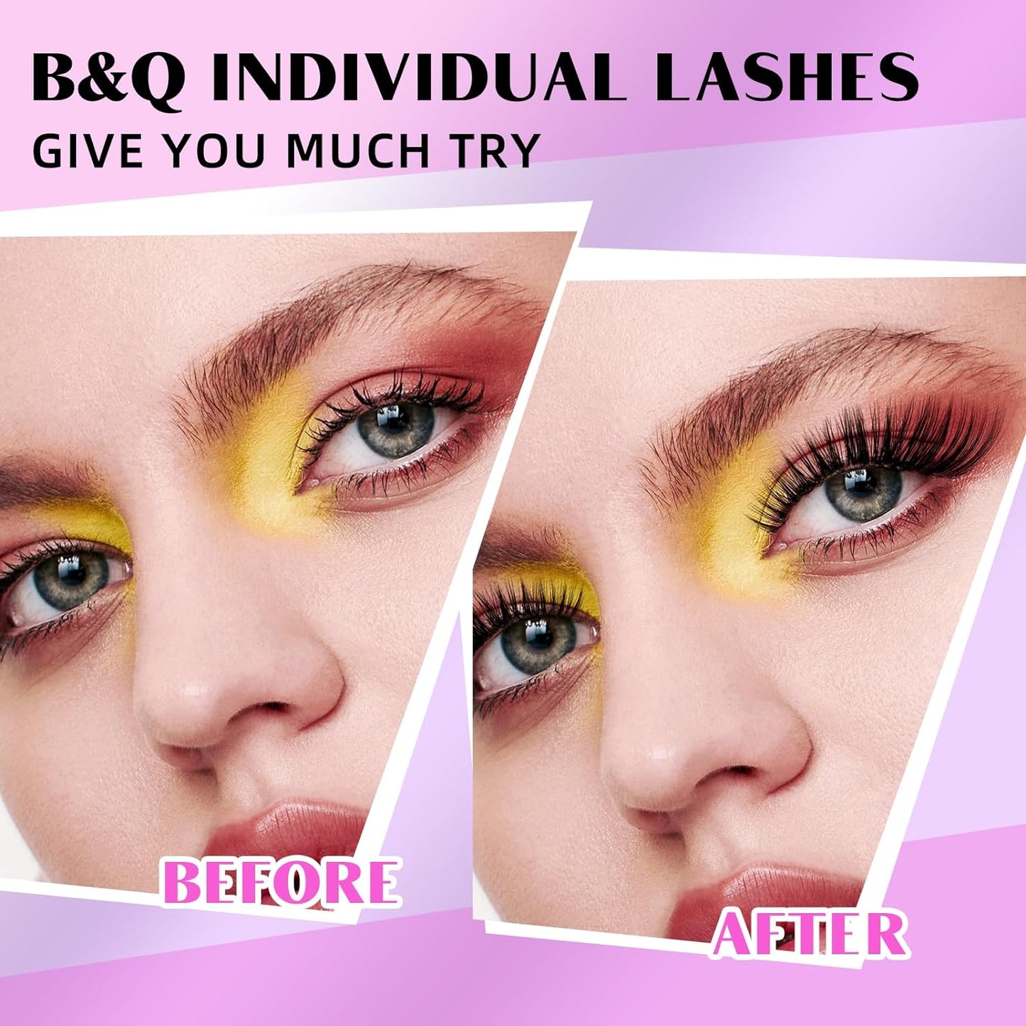 B&amp;Q Lash Extension Kit for Beginners 280pcs Eyelash Extension Kit 40D+50D 9-16 Mixed Lash Clusters Kit D Curl Lash Kit with Lash Bond and Seal Individual Lashes Kit DIY (KIT,40D+50D-D-9-16MIX)
