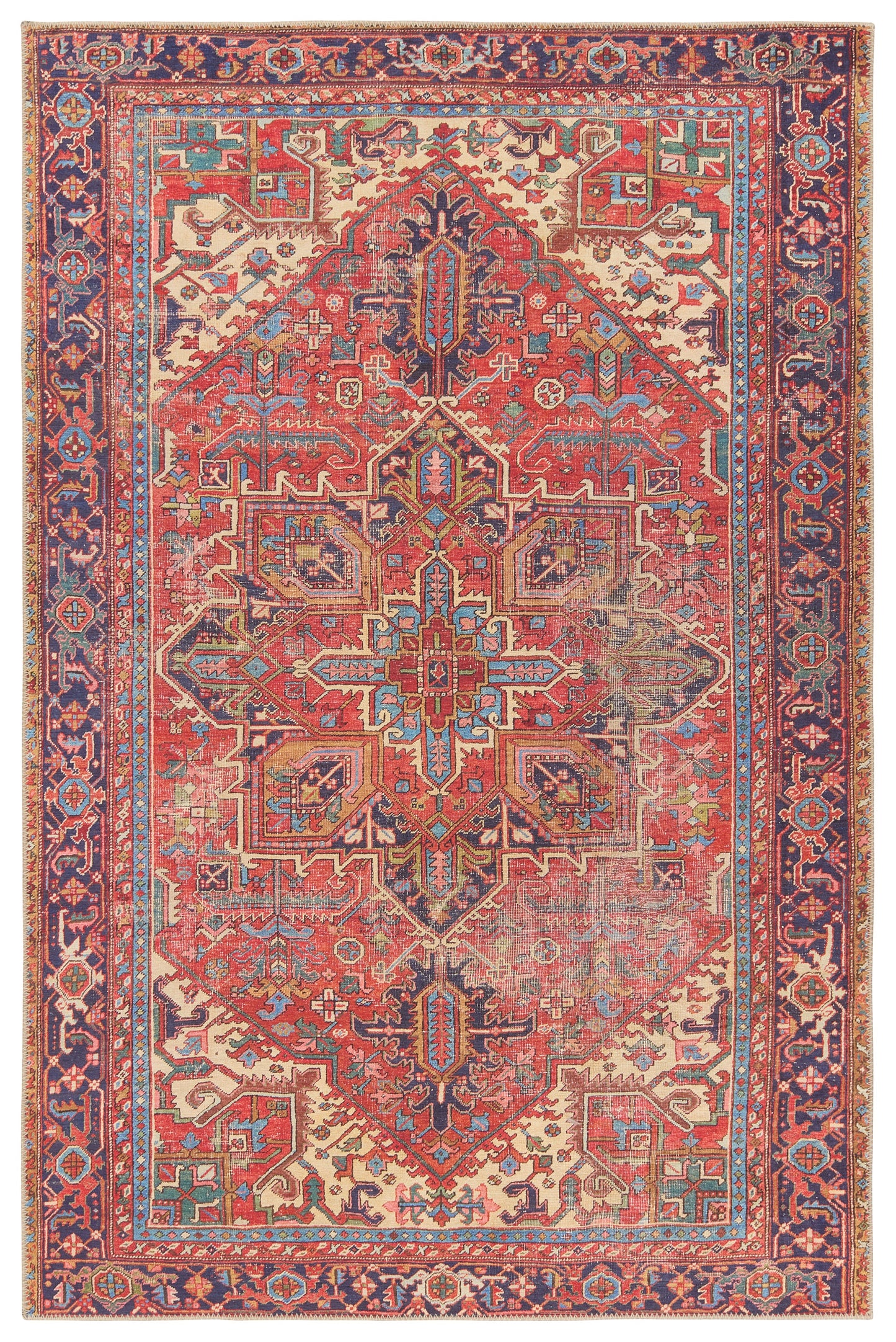 Vibe by Jaipur Living Garcia Lucinda Medallion Red/Blue Runner Rug