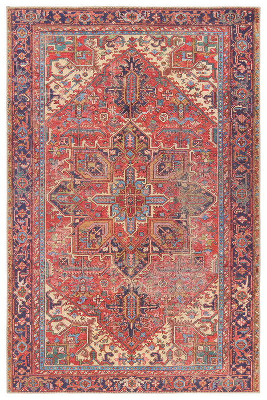 Vibe by Jaipur Living Garcia Lucinda Medallion Red/Blue Runner Rug