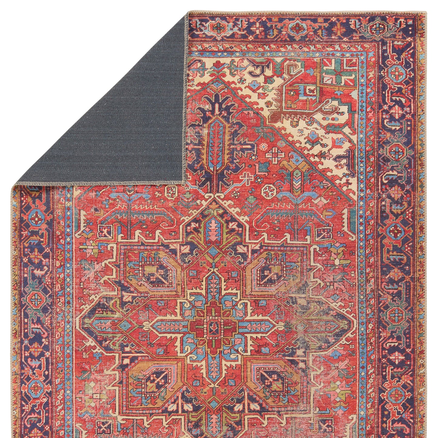 Vibe by Jaipur Living Garcia Lucinda Medallion Red/Blue Runner Rug