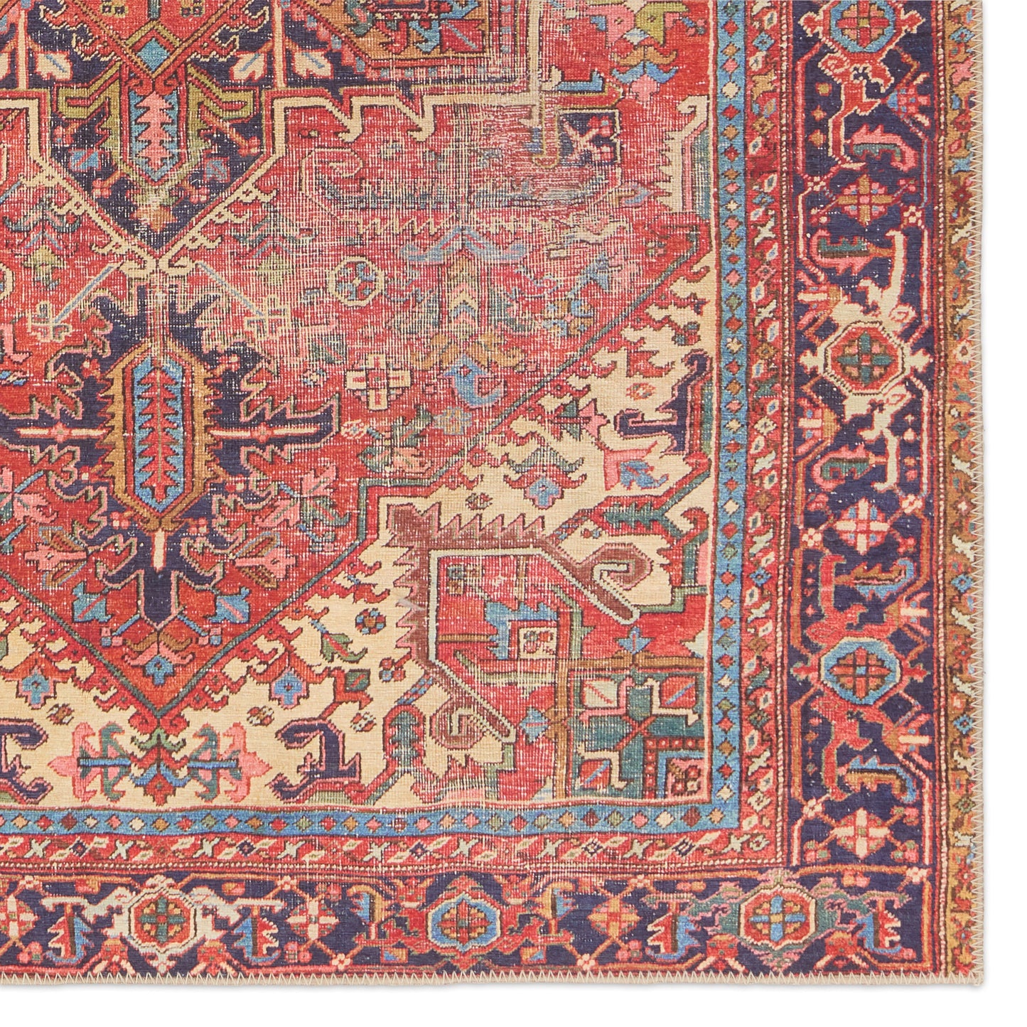 Vibe by Jaipur Living Garcia Lucinda Medallion Red/Blue Runner Rug