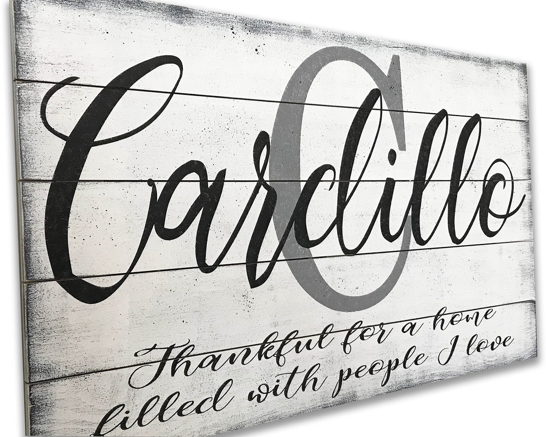 personalized thankful wood living area wall sign