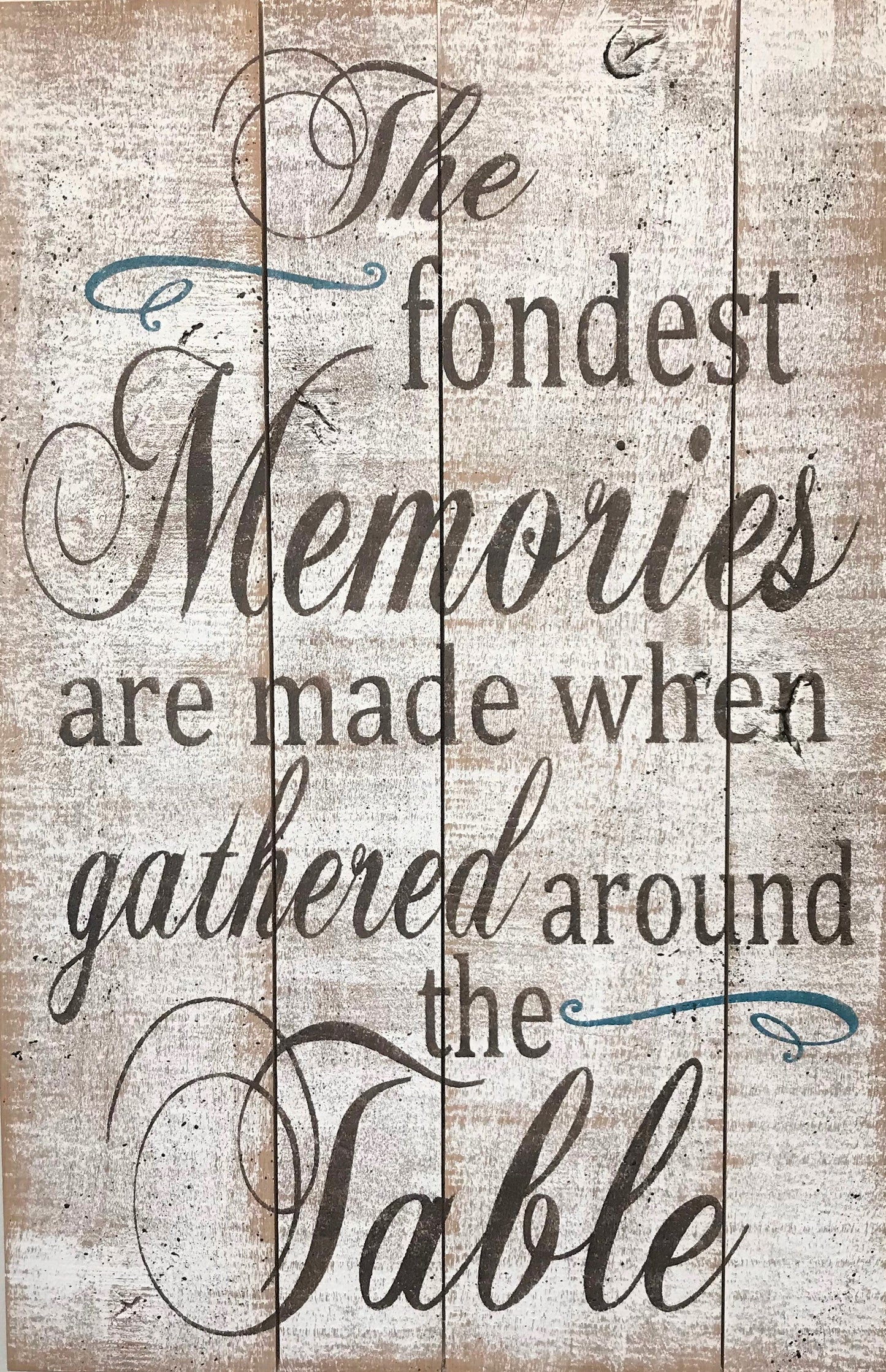 The Fondest Memories Are Made When Gathered Dining Room Sign