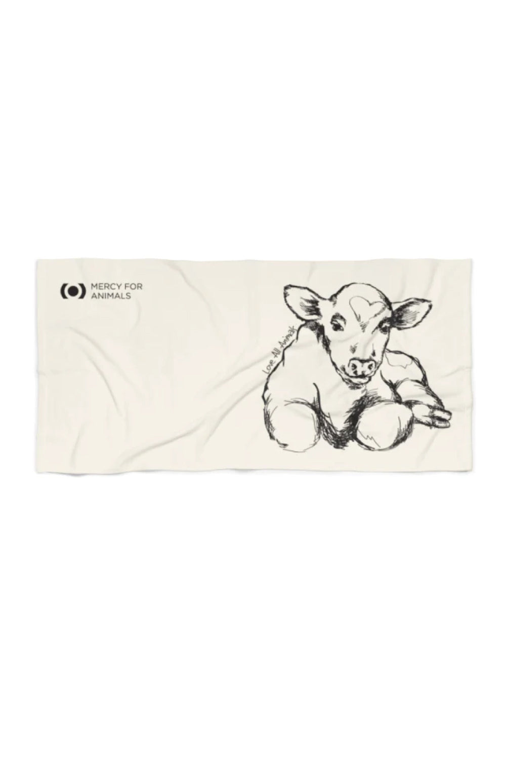 ‘Love All Animals’ Beach Towel, Calf
