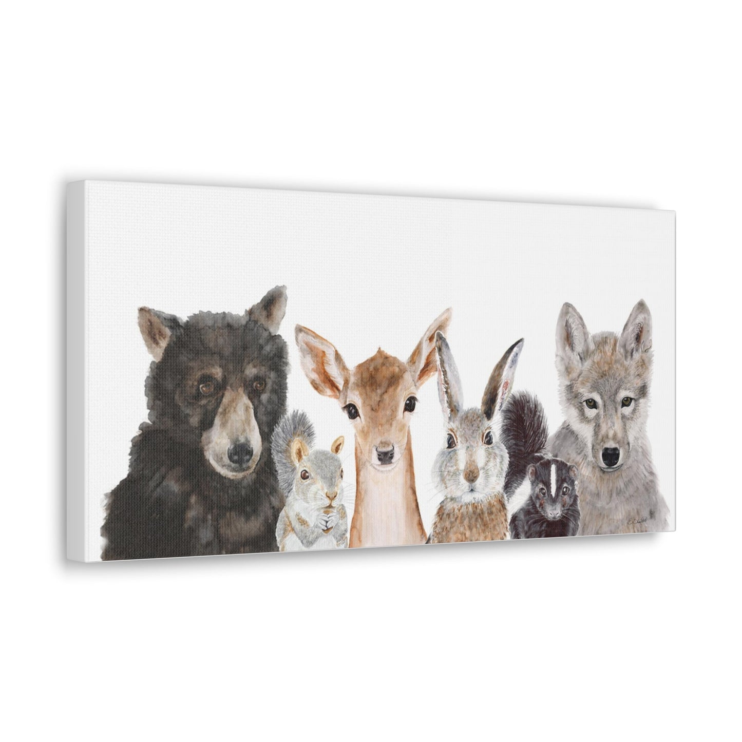 Woodland Baby Animal Group - Panoramic Nursery Decor
