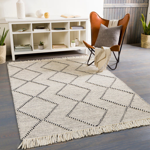 Uttar 2303 Rug - UTT2303 - Black/Cream