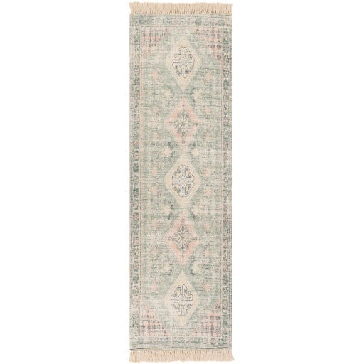 Zainab Rug - ZAI2316 - Sage and Dark Green