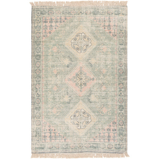 Zainab Rug - ZAI2316 - Sage and Dark Green