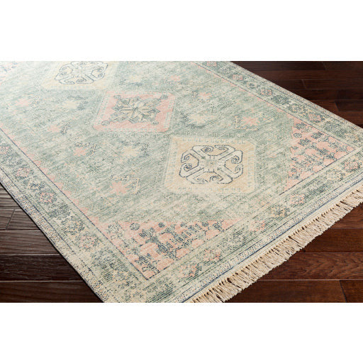 Zainab Rug - ZAI2316 - Sage and Dark Green