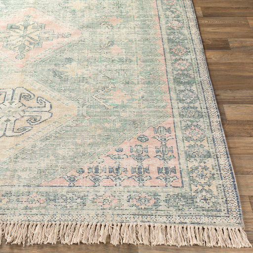 Zainab Rug - ZAI2316 - Sage and Dark Green